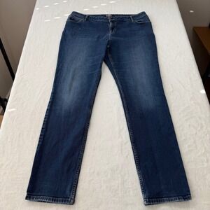 J. Jill Skinny Jeans Womens 14 Blue Dark Wash Stretch Denim Excellent Slim Fit